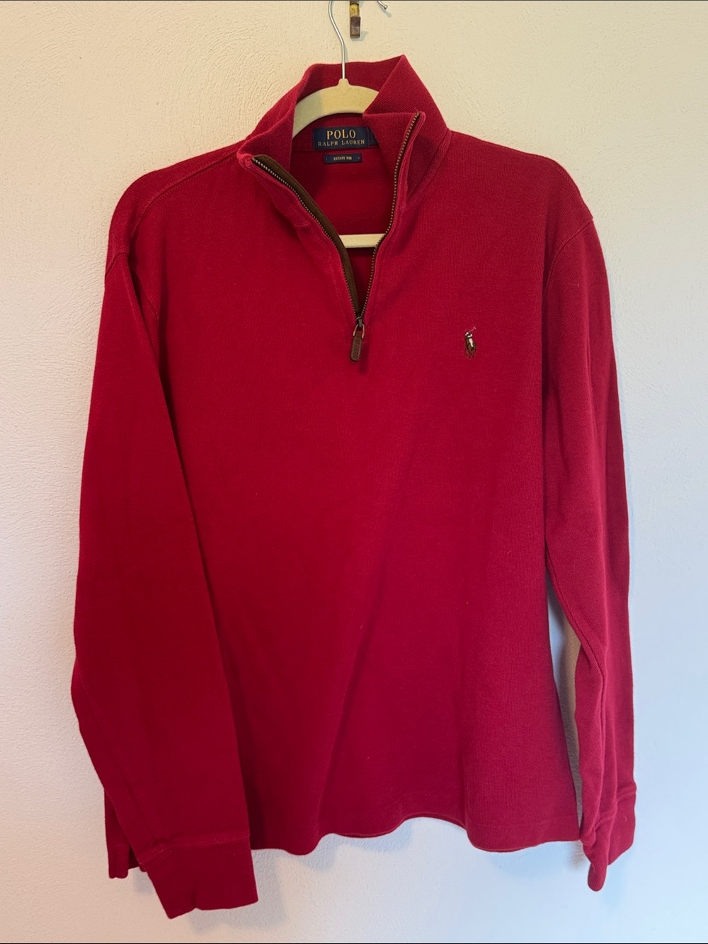 Polo Ralph Lauren Red Quarter-Zip Pullover